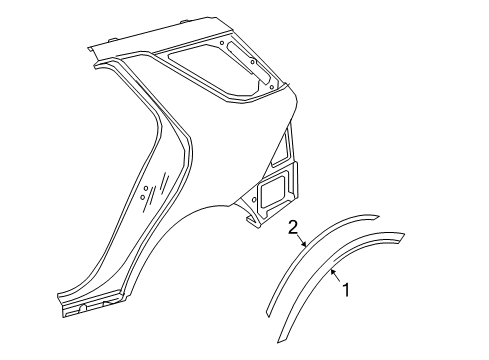 2017 Mercedes-Benz GLE63 AMG S Exterior Trim - Quarter Panel Diagram 1