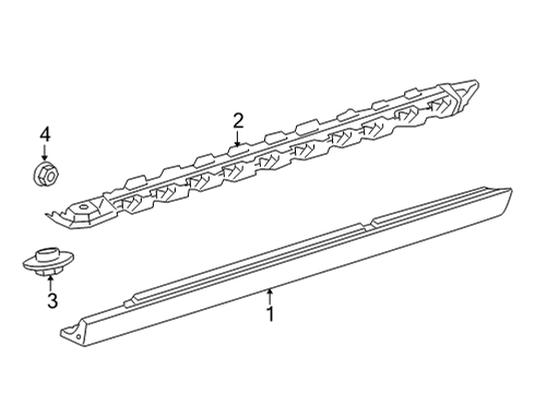 2020 Mercedes-Benz GLC350e Exterior Trim - Pillars Diagram