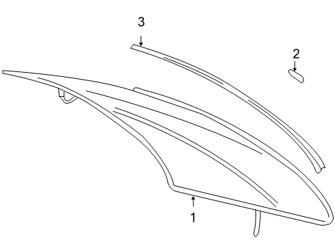 2013 Mercedes-Benz S550 Back Glass Diagram