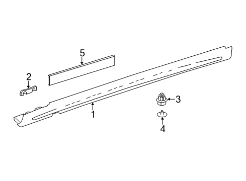 Rocker Molding Diagram for 222-698-31-00-9999