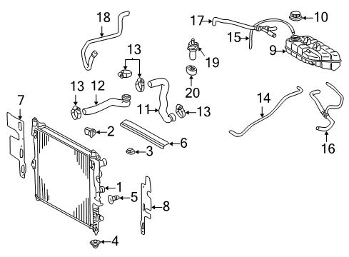 Hose Diagram for 163-501-06-82