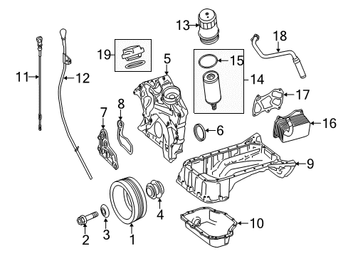 2014 Mercedes-Benz E350 Engine Parts, Mounts, Cylinder Head & Valves, Camshaft & Timing, Variable Valve Timing, Oil Cooler, Oil Pan, Oil Pump, Crankshaft & Bearings, Pistons, Rings & Bearings