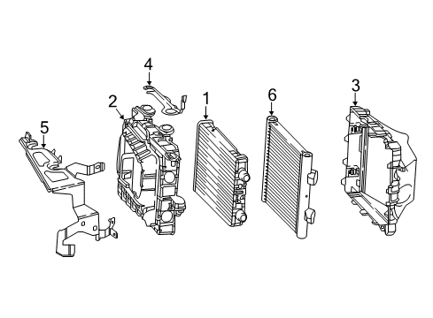 2020 Mercedes-Benz S63 AMG Radiator & Components Diagram 4