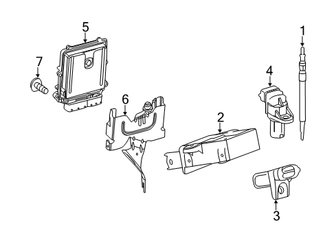 2012 Mercedes-Benz E350 Ignition System - Diesel Components Diagram