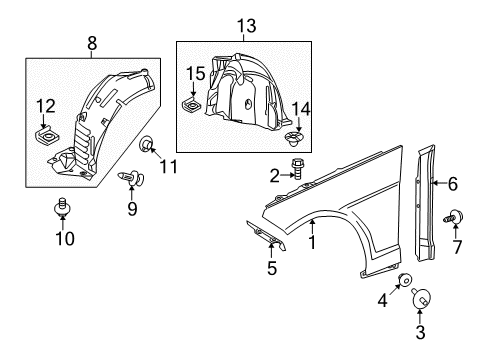 2015 Mercedes-Benz E250 Fender & Components Diagram