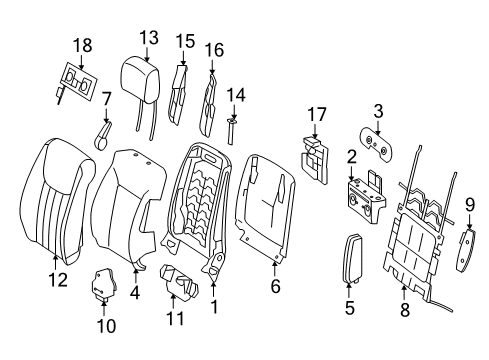 2011 Mercedes-Benz R350 Front Seat Components