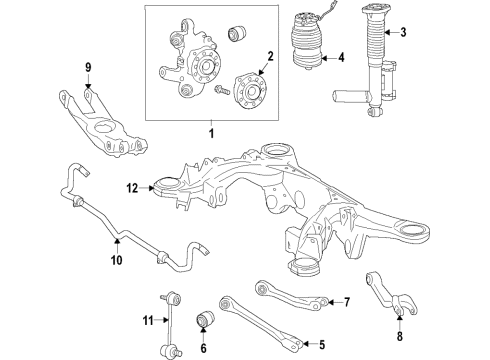 2019 Mercedes-Benz AMG GT 63 Rear Suspension, Control Arm Diagram 2