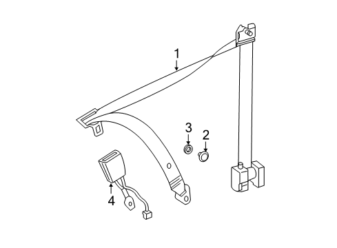 Lap & Shoulder Belt Diagram for 230-860-01-85-9C94