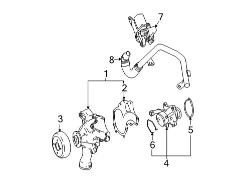 2007 Mercedes-Benz E63 AMG Water Pump Diagram