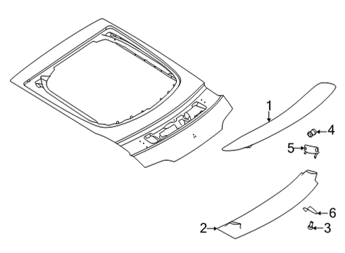 2020 Mercedes-Benz AMG GT 53 Rear Spoiler Diagram 2