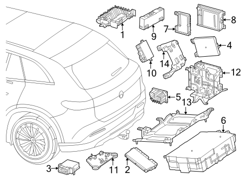 2023 Mercedes-Benz EQS 450 SUV Control Units Diagram 2