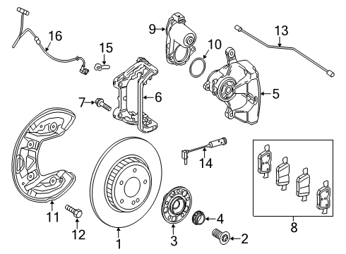 2021 Mercedes-Benz CLS53 AMG Rear Brakes Diagram