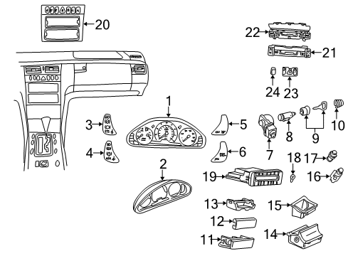 1999 Mercedes-Benz E320 Switches Diagram 1