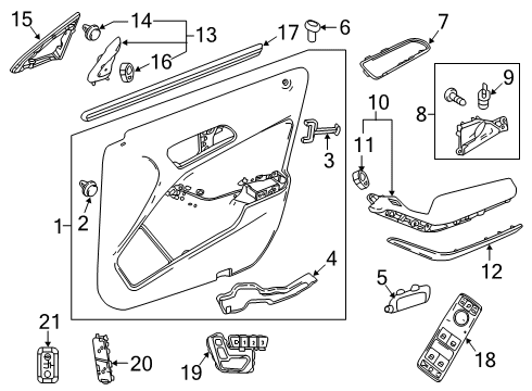 Armrest Diagram for 176-720-23-00-8S17