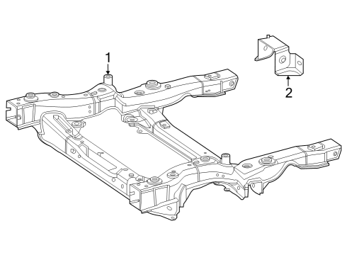 2024 Mercedes-Benz EQS 580 SUV Suspension Mounting - Front Diagram