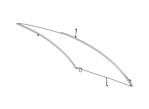 2015 Mercedes-Benz CLS400 Back Glass Diagram