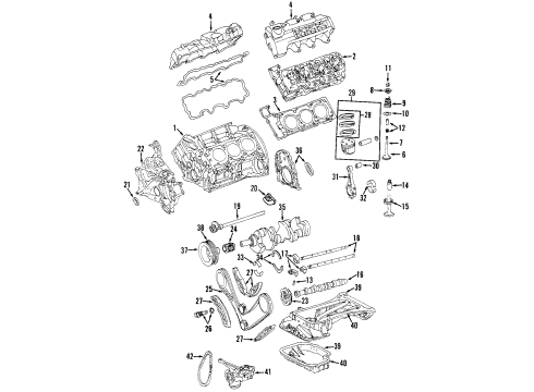 1999 Mercedes-Benz C280 Engine Parts & Mounts, Timing, Lubrication System Diagram 2