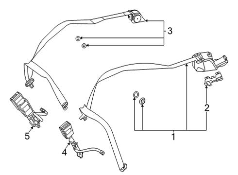 SEAT BELT BUCKLE Diagram for 167-860-90-02-9051