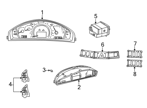 2004 Mercedes-Benz CL500 Instruments & Gauges Diagram