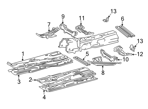 Floor Cover Diagram for 215-619-02-38