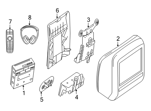 2018 Mercedes-Benz GLE550e Entertainment System Components Diagram