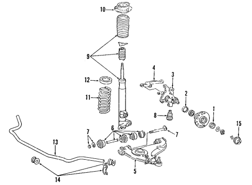 Ball Joint Bushing Kit Diagram for 201-330-00-75