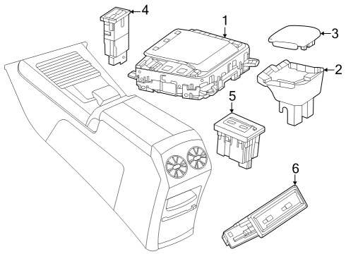 2023 Mercedes-Benz EQB 350 Center Console Diagram 2