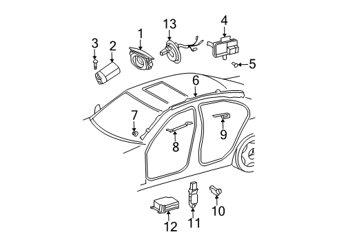 2009 Mercedes-Benz E550 Air Bag Components