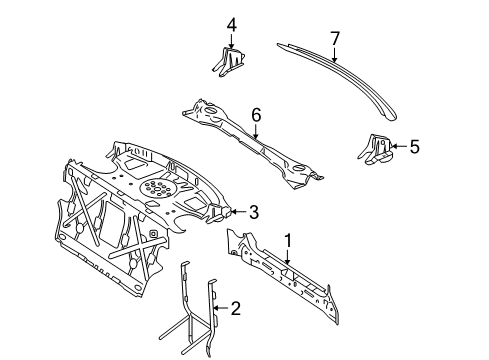 Rear Body Panel Diagram for 221-640-00-71