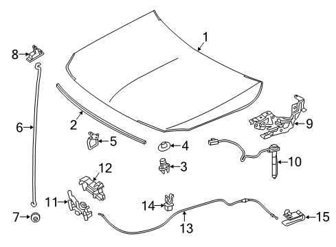 Hood Diagram for 156-880-00-57-64