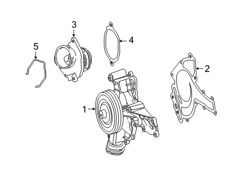 2008 Mercedes-Benz CL550 Water Pump Diagram