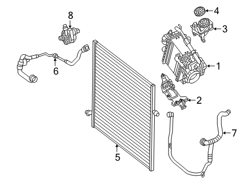 2020 Mercedes-Benz S560 Intercooler, Cooling Diagram 1