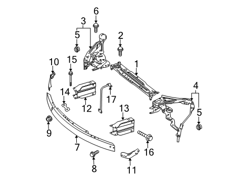 2014 Mercedes-Benz C63 AMG Radiator Support Diagram 2