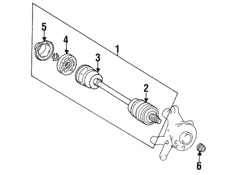 1991 Mercedes-Benz 300D Axle & Differential - Rear Diagram