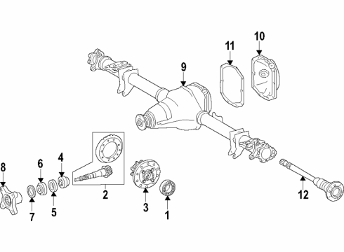 2022 Mercedes-Benz Sprinter 1500 Rear Axle, Differential, Propeller Shaft Diagram