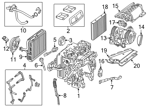 2016 Mercedes-Benz S550 HVAC Case Diagram 1