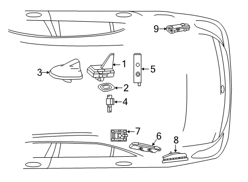 2017 Mercedes-Benz S550 Antenna & Radio Diagram 2