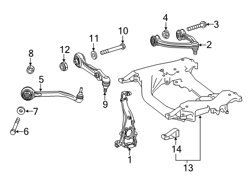 2018 Mercedes-Benz S65 AMG Front Suspension, Control Arm Diagram 3