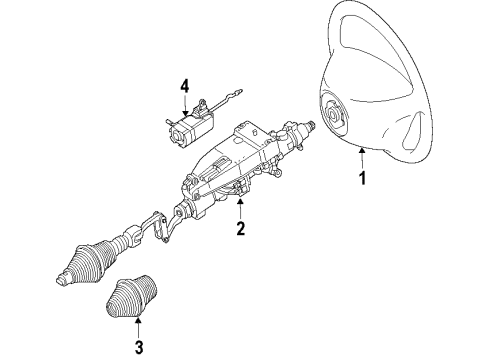 Steering Wheel Diagram for 212-460-28-03-9E38