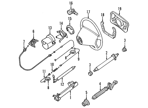 1997 Mercedes-Benz C230 Steering Column & Wheel, Steering Gear & Linkage