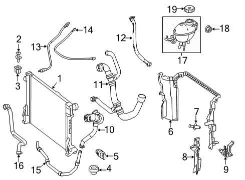 2017 Mercedes-Benz SL550 Radiator & Components