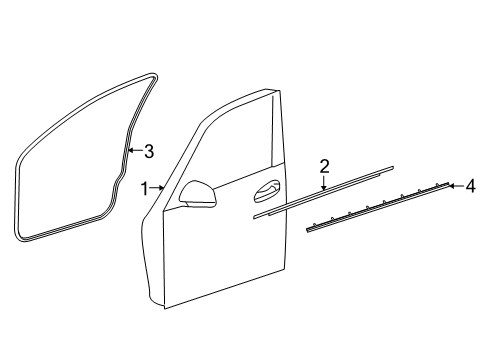 2022 Mercedes-Benz GLC43 AMG Door & Components Diagram 1