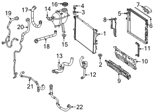 Coolant Hose Diagram for 167-501-54-02