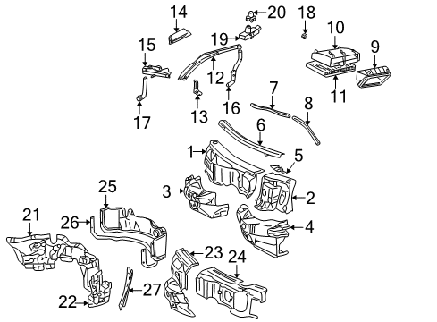 Partition Panel Seal Diagram for 203-628-02-98