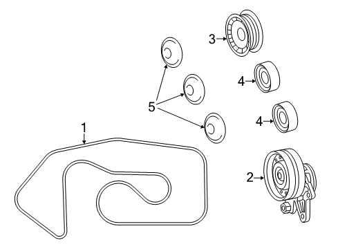 2011 Mercedes-Benz SL65 AMG Belts & Pulleys, Maintenance Diagram