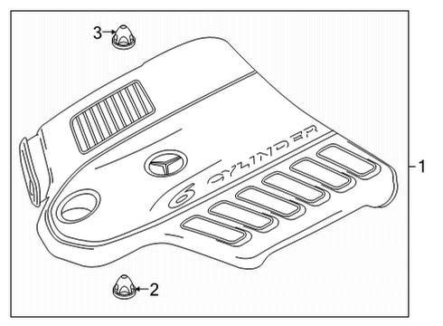 2024 Mercedes-Benz GLE53 AMG Engine Appearance Cover Diagram 1