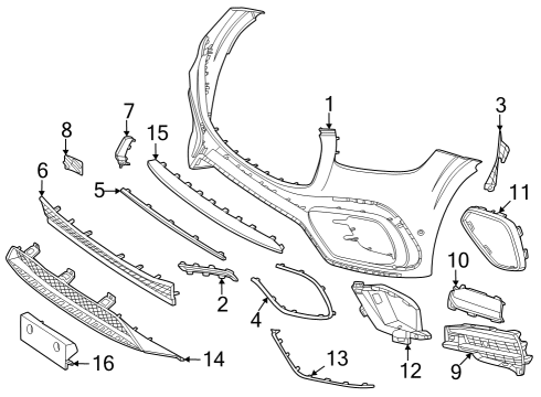 2024 Mercedes-Benz GLS63 AMG Bumper & Components - Front