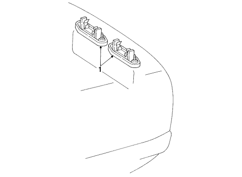 1992 Mercedes-Benz 300E License Lamps Diagram