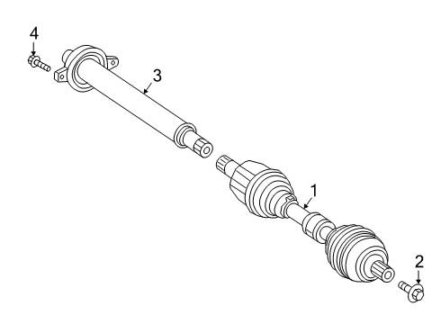 2021 Mercedes-Benz CLA250 Drive Axles - Front Diagram