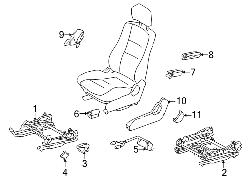 Seat Track Diagram for 202-910-95-85